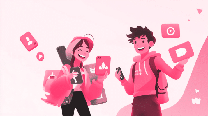 How to Become a Social Media Influencer 1 Social Media apps being used by two influencers
