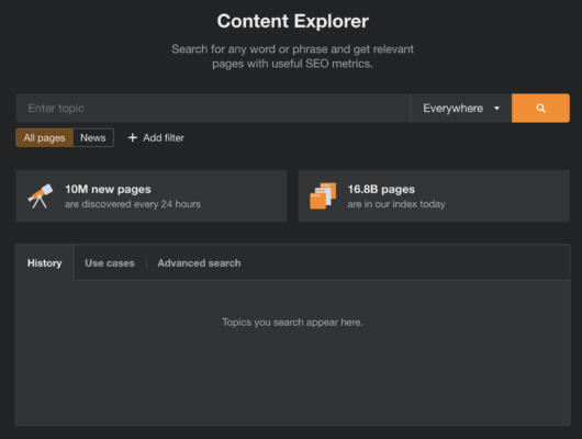 What is Competitive Intelligence for SEO? 4 Ahrefs content explorer screenshot